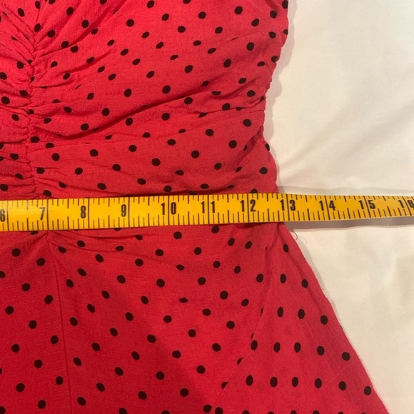 ZARA Pink Polka Dot Asymmetrical Hem Dress Vintage Inspired Retro Femcore XS/S - Picture 16 of 16